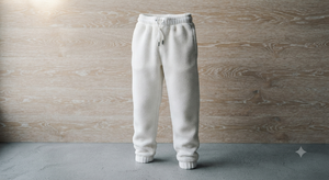 <b>White</b> Fleece Polyester Comfortable Soft <b>Jogger</b> Pants Men Elastic Waist Drawstring Casual Training Sweatpants Ribbed Cuff - Product Image 2