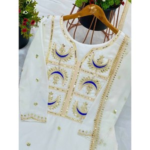 Fancy <b>Top</b>-Bottom and Dupatta Set with Embroidery Sequence Work XL Size - Product Image 3
