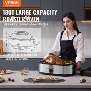 Forno Elettrico da Banco da 18 QT con Coperchio Autoriscaldante, 1450W, Funzioni Scongelamento e Mantenimento Caldo per Arrosto di Tacchino - Product Image 2