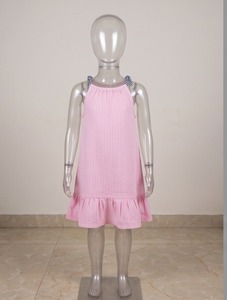 Vestido Casual de Verano para Mujer, Diseño a Rayas, Transpirable, Sin Mangas, con Cuello y Dobladillo - Product Image 1