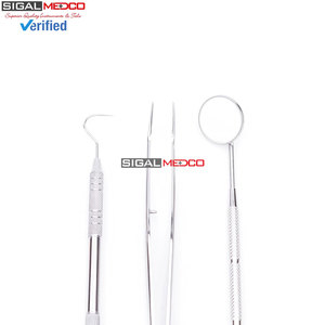 Herramientas de Limpieza Dental de Acero Inoxidable, Juego de 3 Piezas: Raspador de Sarro, Pinzas y Espejo Bucal, para Consultorio Dental, Hogar y Mascotas - Product Image 5