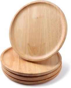 Assiette à dîner en bois de style nouveau, fabriquée à partir de bois de qualité supérieure pour des repas modernes et traditionnels - Product Image 3