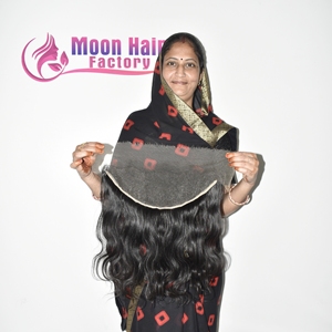 Extensions de cheveux humains indiens 100% naturels, qualité HD, ondulés, couleur noire, cuticules alignées, Remy vierges, prix de gros - Product Image 1