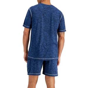 Conjunto de dos piezas personalizado con estampado gráfico, camiseta y pantalones cortos de verano para hombre, conjunto de dos piezas de talla grande, camiseta y pantalones cortos, azul marino - Product Image 6