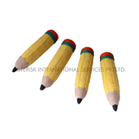 Ensemble de crayons en feutre de laine pure de Nouvelle-Zélande 100% faits à la main de qualité supérieure, 4 pièces, unisexe, ornement de Noël, jouets éducatifs, 2-4 ans, couleurs variées