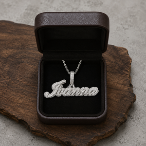Colgante de Letra Personalizado con Incrustaciones de Moissanita, Plata de Ley, Estilo Hip Hop, Venta al por Mayor - Product Image 5