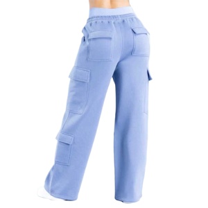 Pantalones Cargo de Alta Calidad para Mujer, Estilo Jogger, Oversize, Forro Polar, Cierre de Botones, Estilo Casual, Cintura Media, Ajuste Primaveral, Planos, Ecológicos - Product Image 2