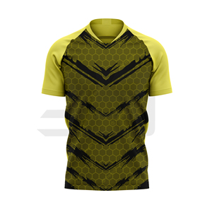 JAMEZ SPORTS เสื้อคอวีแขนสั้นผ้าฝ้าย 100% ระบายอากาศได้ดี แห้งเร็ว สำหรับทุกเพศ-ชื่อทีมแบบกำหนดเอง - Product Image 4