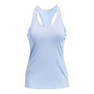 Women's Light Blue Breathable Knitted Tank Top Solid Color Scoop Neck Sporty Style Regular Length - Product Image 1