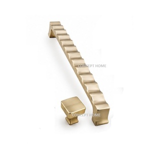Black Brass Bar Handle with Square Knob Minimalist Cabinet Pull for Kitchen Furniture Durable Design - Product Image 3