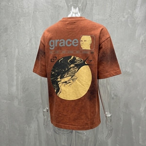 T-shirt à manches courtes pour homme imprimé neige, col rond, en polyester tricoté, décontracté, respirant, coupe classique, logo sur le devant - Product Image 5