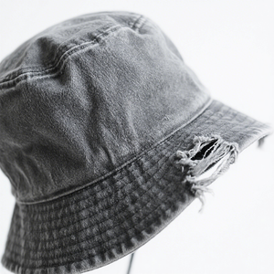 Chapeau Bob en Coton Effet Vieilli de Qualité Supérieure OEM 2026, Chapeau Bob Personnalisé avec Logo en Gros, Chapeau Bob en Jean - Product Image 3