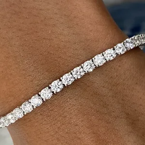 Bracelet tennis vintage TISHYA DIAMOND avec diamants certifiés IGI, VS1 E, 6,79 carats, diamants ronds cultivés en laboratoire, or blanc 14 carats - Product Image 5