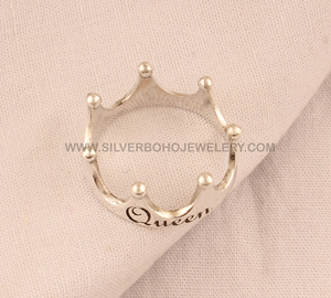 Bague Couronne Tiara en Argent Sterling 925 pour Femme, Style Minimaliste Empilable, Tendance Bijoux 2026 - Vente en Gros - Product Image 6
