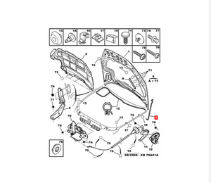 แกนค้ำฝากระโปรง 792731 7927.31 อะไหล่รถยนต์สำหรับเปอโยต์ 206 207 ซีตรอง ซี2 - Product Image 4