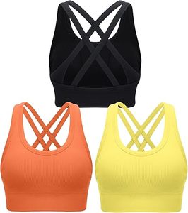 Vente directe usine Soutien-gorge de sport sans coutures à maintien élevé dos nageur pour le yoga, la gym et le fitness pour femme 290GSM - Product Image 4