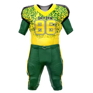 Último Diseño de Uniforme de Fútbol Americano para Adultos, Ropa de Entrenamiento de Fábrica, 100% Poliéster, Cuello en V, Manga Corta, Personalizable - Product Image 1