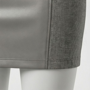 Jupe crayon mini en similicuir taille haute pour femme, couleur unie, style sexy, à porter toute l'année - Product Image 6
