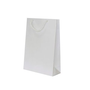 Sac en papier kraft pliable de luxe en carton blanc avec estampage à chaud pour emballage en gros - Product Image 1