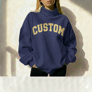 <b>Mock</b> <b>Neck</b> Women Stylish <b>Top</b> Casual Cozy Sweatshirt Design Smooth Fabric Gentle Feel Great for Modern Wardrobe - Product Image 6