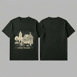 Camiseta de Manga Corta para Hombre, Corte Regular, 100% Algodón, Tela de Lona Transpirable, Anti-UV, Venta al por Mayor en EE. UU. y Europa - Product Image 3