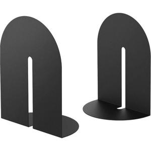 Sujetalibros elegantes de metal negro, soporte decorativo de hierro para libros, para el arreglo moderno de estanterías, decoración del hogar - Product Image 4