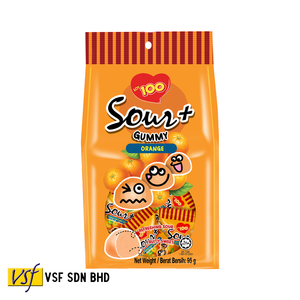 ล็อต100เหนียว (เปรี้ยว)-ส้มรสหวาน95กรัม X 24 pkts - Product Image 1