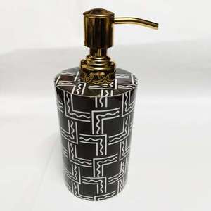 Elegant White PolyWooden Printed Dispense <b>Bathroom</b> Set Durable Plastic <b>Accessories</b> with Sink Application Wholesale - Product Image 2