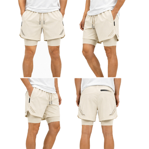 Shorts de bain décontractés imperméables pour hommes, séchage rapide, légers, écologiques, coupe-vent, en Spandex/Polyester, pour la plage - Product Image 5