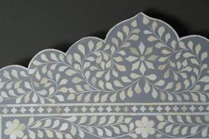 Cadre de miroir mural en os incrusté, finition de luxe pour hôtels, décoration murale de chambre, cadre de miroir en os incrusté - Product Image 3
