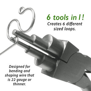 The Beadsmith Wire Looping Pliers – Create 6 Sizes (Ranging <b>2</b>-9mm) of Loops & Jump <b>Rings</b>, 5.5" long (140mm), Polished Steel - Product Image 4