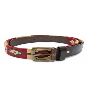Ceinture de sport équestre en cuir véritable personnalisée, broderie argentine, ceinture en cuir de polo pour hommes - Product Image 3