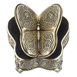 Caja de Joyería Decorativa con Borde Dorado para el Hogar, Caja de Almacenamiento de Joyería de Metal Hecha a Mano de la Más Alta Calidad para Uso en Joyerías - Product Image 3