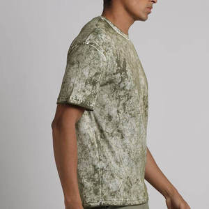 T-shirt Homme Oversize à Manches Courtes Effet Délavé Personnalisable avec Logo 100% Coton Style Streetwear – Vente en Gros - Product Image 6