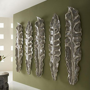 Décoration murale 3D paysage irrégulier, art mural multi-feuilles grande taille, accents muraux modernes minimalistes en métal - Product Image 1