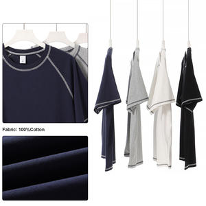 T-shirt OEM personnalisé en coton épais 280 g/m² pour homme, grande taille, épaules tombantes, coupe oversize, style boxy, court, uni - Product Image 3