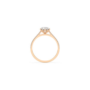 Bague de fiançailles solitaire REYES en or massif 14 carats avec diamant de laboratoire de qualité supérieure, taille brillant rond, 1,11 carat, certifié IGI - Product Image 6