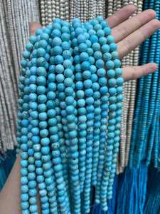 Cuentas redondas de turquesa azul, piedras preciosas de energía curativa, cuentas sueltas para pulsera, collar, fabricación de joyería DIY, opciones de lote al por mayor - Product Image 5