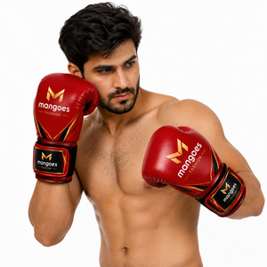 Mangoes Fashion Customizable Professional Boxing Gloves Faux Leather Closure Breathable Lightweight Adjustable Wrist <b>Strap</b> - Product Image 5