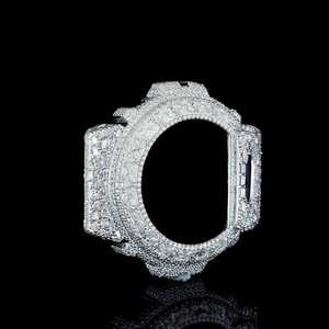 Luxury Handmade Iced Out Octagon <b>Watch</b> <b>Case</b> VVS Moissanite Bezel Mod Kit - Product Image 2