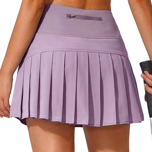 Jupe de tennis pour femme à séchage rapide avec short intégré et poches, taille haute, extensible, pour le pickleball, modèle 2026 OEM - Product Image 3