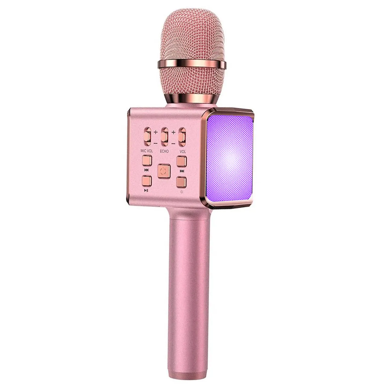 Customized Karaoke Microphone Blue-tooth Portable Wireless Home Party Singing Machine Speaker Record For Kids Microfon