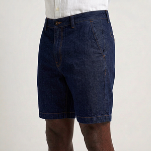 Shorts en jean pour hommes personnalisés en gros, shorts en denim noir délavé, shorts en denim avec logo personnalisé, streetwear, étiquettes USA - Product Image 3