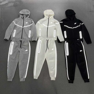 Chándal Reflectante Tech Fleece 2025 Personalizado, Nuevo Modelo, Chándal para Hombre con Logotipo, Chándal Deportivo con Cremallera, Sudadera con Capucha para Hombre - Product Image 3