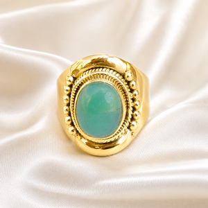 Bague en chrysoprase verte naturelle, argent sterling 925, bague statement, bague cocktail en pierre précieuse faite à la main, bijoux pour femmes, pour hommes et femmes - Product Image 5