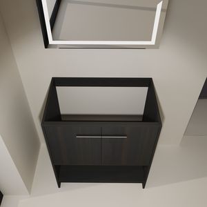 30-Inch Freestanding <b>Bathroom</b> <b>Vanity</b> with 2 Doors Plywood Construction (Excluding Sink) - Product Image 5