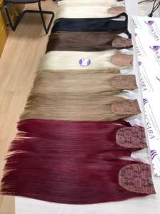 Venta al por mayor de coletas de alta calidad de Vietnam extensiones de cabello liso colores personalizados extensiones de cabello humano - Product Image 6