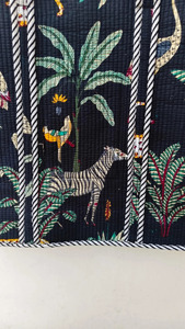 Sac fourre-tout en coton de qualité supérieure avec imprimé animaux de la jungle, fermeture éclair, sac à bandoulière durable pour le shopping - Product Image 6