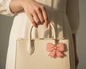 Porte-clés perlés artistiques avec broderie détaillée, accessoires faits à la main pour clés, sacs à main, sacs à dos et sacs de voyage - Product Image 3
