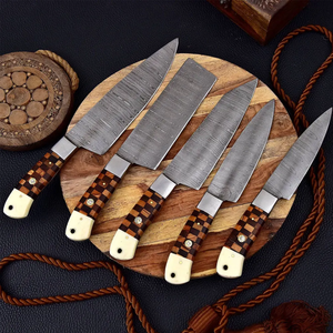 LEGACY BLADES Custom 67 Layer Damascus Kitchen <b>Knife</b> <b>Set</b> 5 Piece Professional Chef <b>Knives</b> Wooden Handle OEM ODM Factory Price - Product Image 6